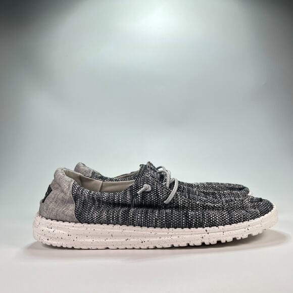 HEYDUDE Wendy Sox Shoes Dark Grey Slip On Loafers Lightweight Women's Size 10 - Picture 1 of 10